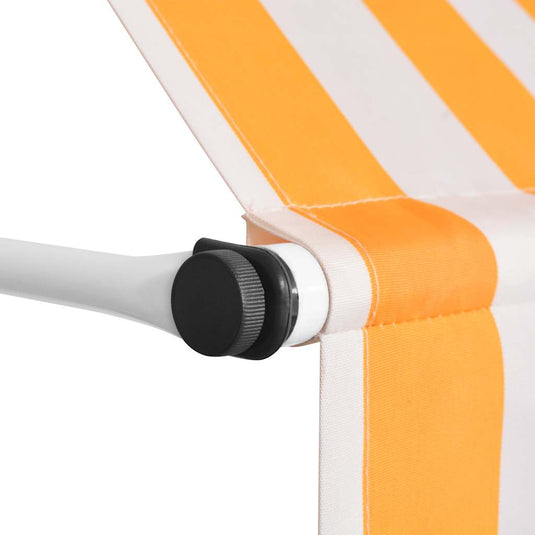 Vidaxl luifel handmatig uittrekbaar 250 cm oranje en witte strepen