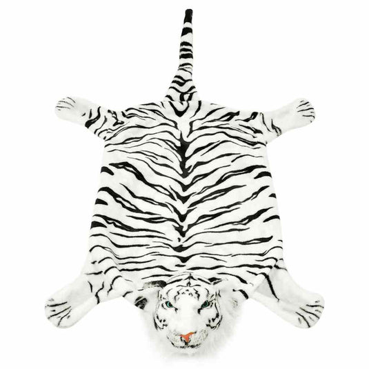 Vidaxl tijgervloerkleed pluche 144 cm wit