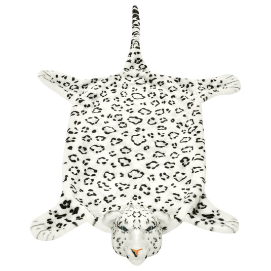Vidaxl luipaardvloerkleed pluche 139 cm wit