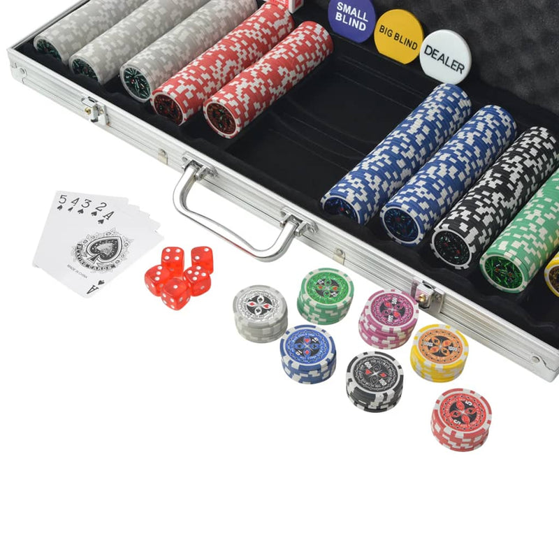 Chargez l'image dans la visionneuse de la galerie, Vidaxl pokerset met 500 chips aluminium
