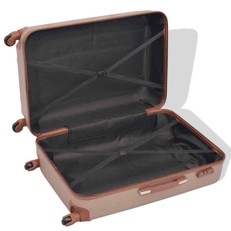 Load image into Gallery viewer, Vidaxl harde rolkoffer set champagnekleurig 4-dlg
