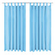 VidaXL Micro-satijnen gordijnen met lussen 140x245 cm turquoise 2 st