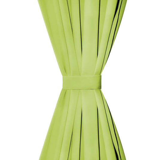 Vidaxl micro-satijnen gordijnen met lussen 140x245 cm groen 2 st