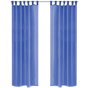 Vidaxl gordijnen voile 140x175 cm koningsblauw