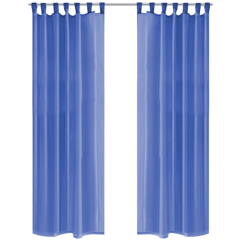 Load image into Gallery viewer, Vidaxl gordijnen voile 140x175 cm koningsblauw
