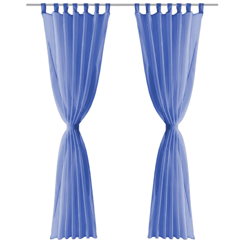 Load image into Gallery viewer, Vidaxl gordijnen voile 140x175 cm koningsblauw
