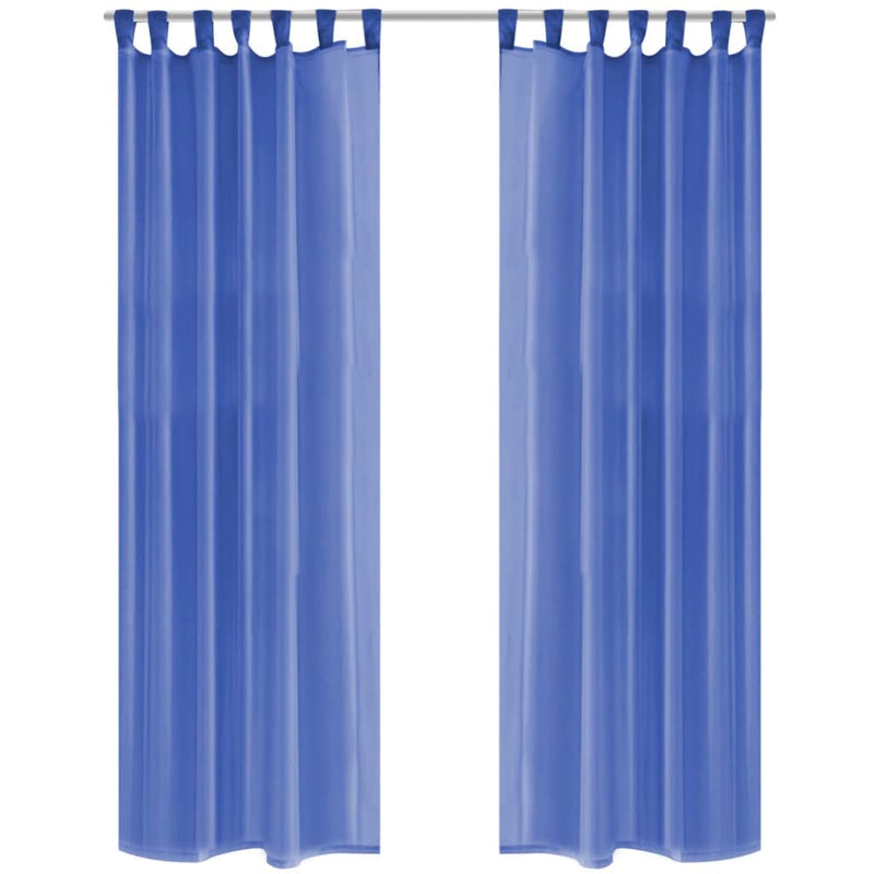 Load image into Gallery viewer, Vidaxl gordijnen voile 140x225 cm koningsblauw 2 st
