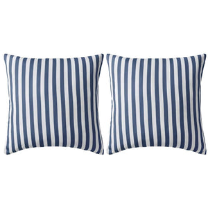 Vidaxl buitenkussens 45x45 cm gestreept marineblauw 2 st