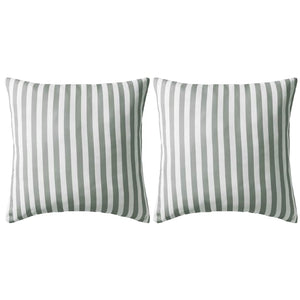 Vidaxl buitenkussens 45x45 cm gestreept grijs 2 st