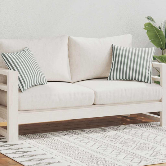 Vidaxl buitenkussens 45x45 cm gestreept grijs 2 st