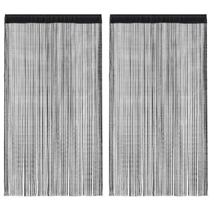 Vidaxl draadgordijnen 2 st 100x250 cm zwart
