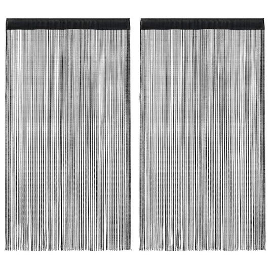 Vidaxl draadgordijnen 2 st 100x250 cm zwart