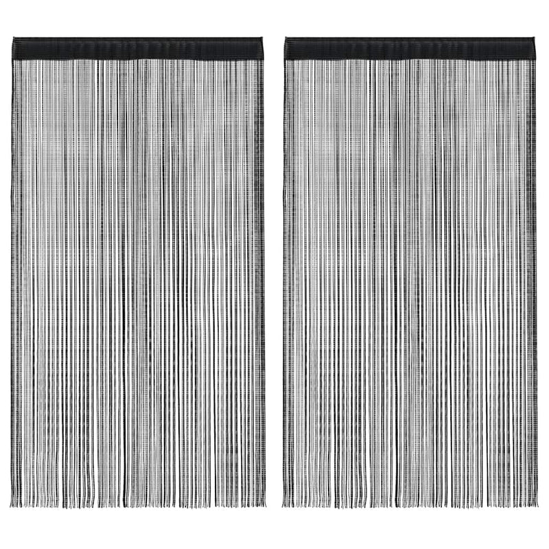 Load image into Gallery viewer, Vidaxl draadgordijnen 2 st 100x250 cm zwart
