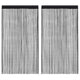 Vidaxl draadgordijnen 2 st 140x250 cm zwart
