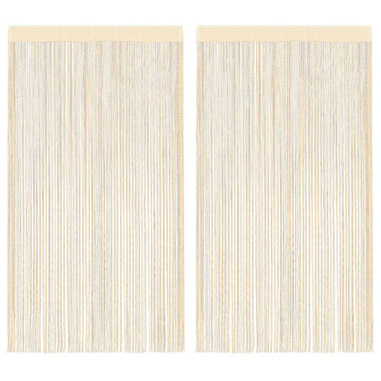Vidaxl draadgordijnen 100x250 cm crème 2 st