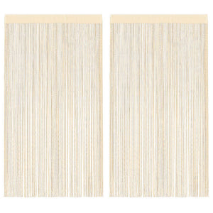 Vidaxl draadgordijnen 100x250 cm crème 2 st