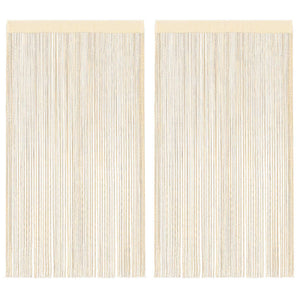 Vidaxl draadgordijnen 140x250 cm crème 2 st