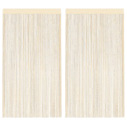 Vidaxl draadgordijnen 140x250 cm crème 2 st