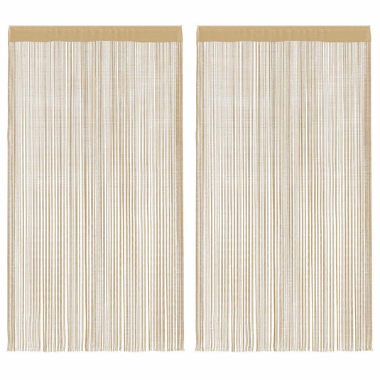Vidaxl draadgordijnen 100x250 cm beige 2 st