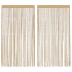 Vidaxl draadgordijnen 140x250 cm beige 2 st