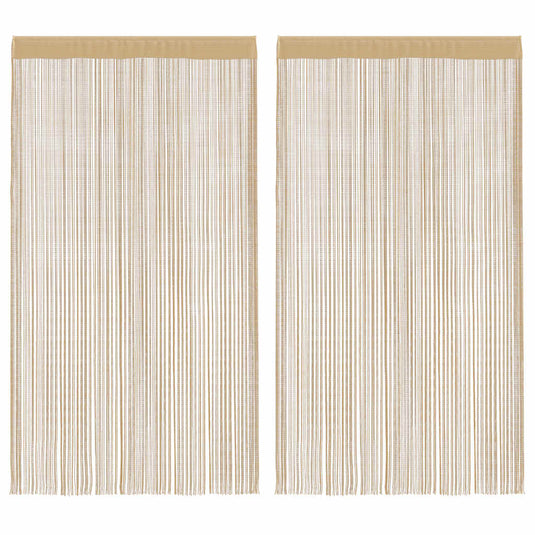 Vidaxl draadgordijnen 140x250 cm beige 2 st