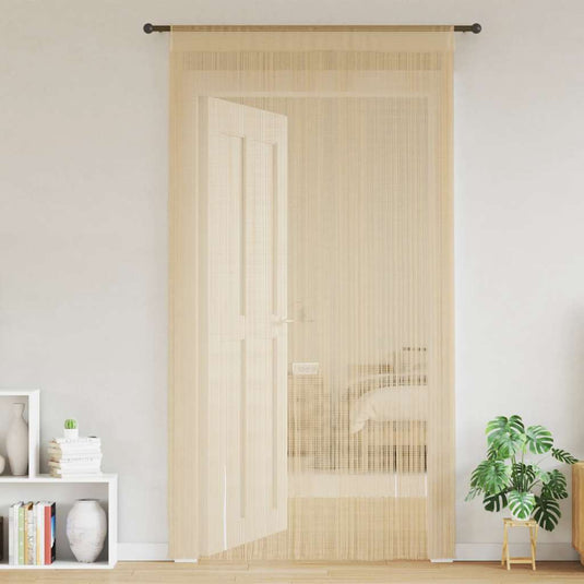 Vidaxl draadgordijnen 140x250 cm beige 2 st