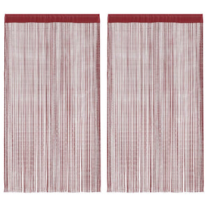 Vidaxl dradengordijnen 100x250 cm wijnrood 2 st