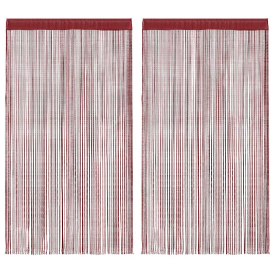 Vidaxl dradengordijnen 100x250 cm wijnrood 2 st