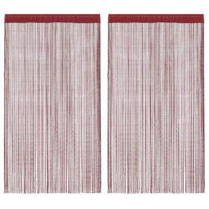 Vidaxl draadgordijnen 140x250 cm wijnrood 2 st