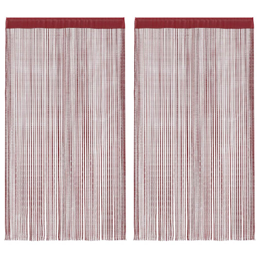 Vidaxl draadgordijnen 140x250 cm wijnrood 2 st