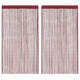 Vidaxl draadgordijnen 140x250 cm wijnrood 2 st