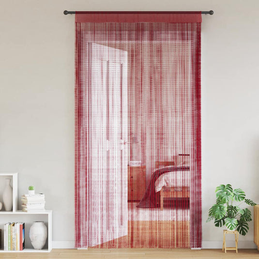 Vidaxl draadgordijnen 140x250 cm wijnrood 2 st