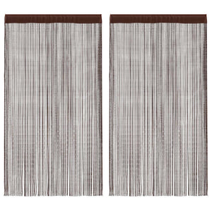 Vidaxl draadgordijnen 100x250 cm bruin 2 st