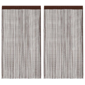 Vidaxl draadgordijnen 140x250 cm bruin 2 st
