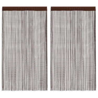 Vidaxl draadgordijnen 140x250 cm bruin 2 st