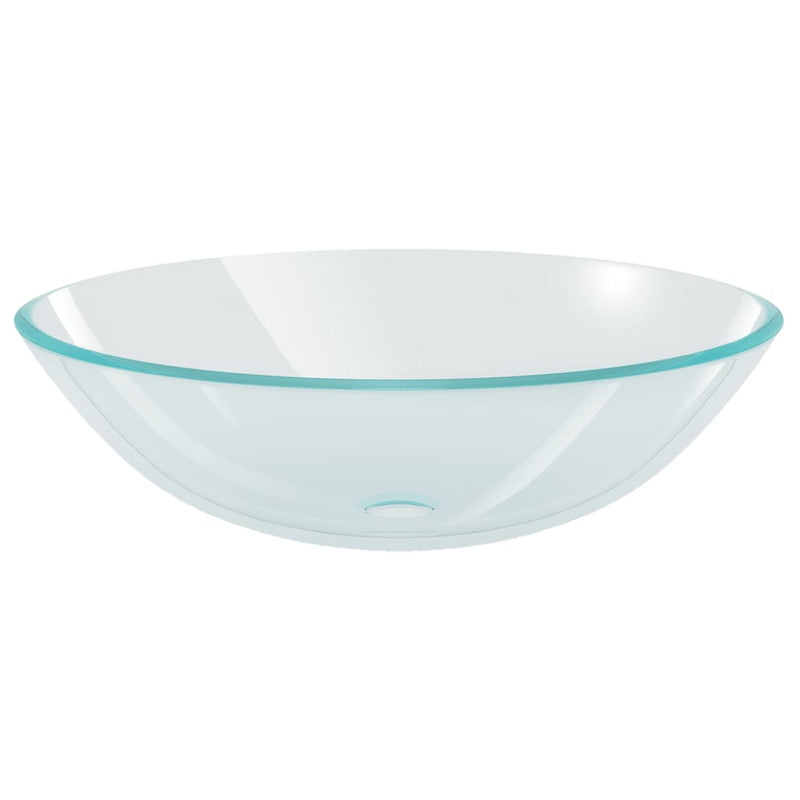 Load image into Gallery viewer, Vidaxl wasbak gehard glas 42 cm transparant
