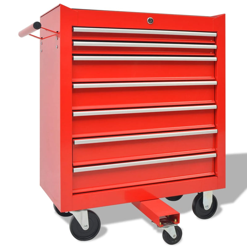 Load image into Gallery viewer, VidaXL Gereedschapswagen met 1125 gereedschappen staal rood
