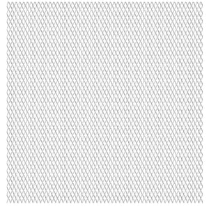 Vidaxl draadhek 50x50 cm 20x10x2 mm roestvrij staal