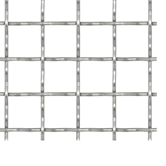 Vidaxl draadhek geweven gaas 100x85 cm 11x11x2 mm roestvrij staal