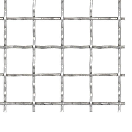 Vidaxl draadhek geweven gaas 50x50 cm 21x21x2,5 mm roestvrij staal