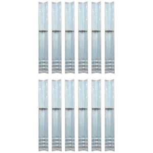 Vidaxl grondanker l-vormig 5x5x50 cm gegalvaniseerd staal 12 st