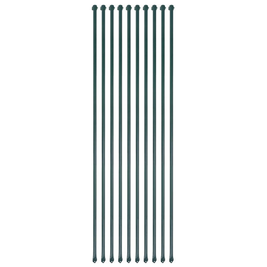 Vidaxl tuinpalen 1,5 m metaal groen 10 st