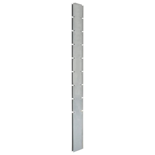 VidaXL Schanskorfpaal 220 cm gegalvaniseerd staal zilverkleurig