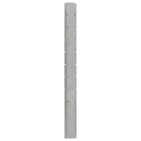 VidaXL Schanskorfpaal 220 cm gegalvaniseerd staal zilverkleurig