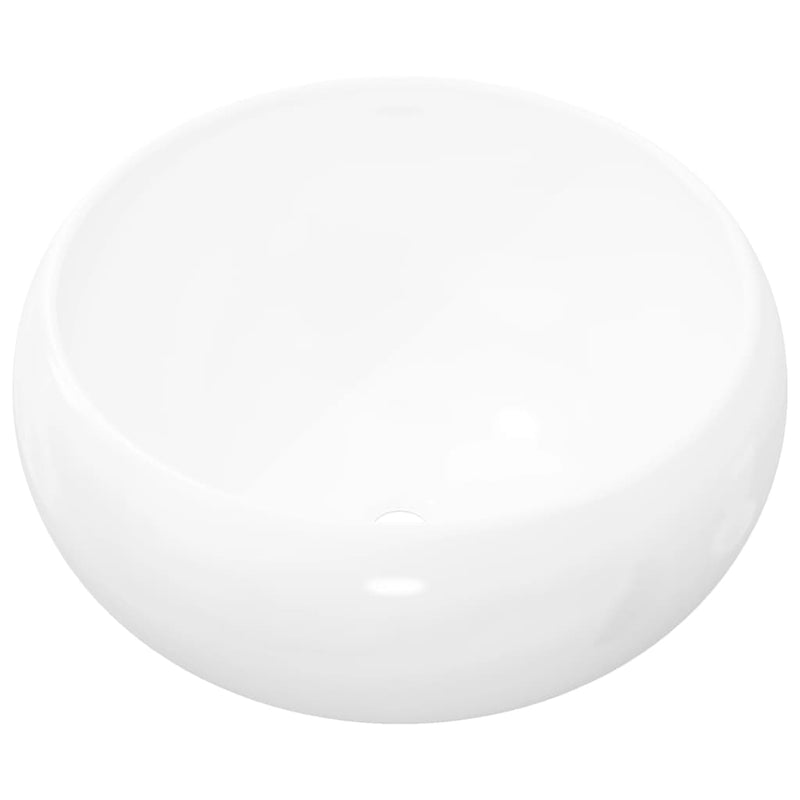 Load image into Gallery viewer, Vidaxl wastafel rond 40x15 cm keramiek wit
