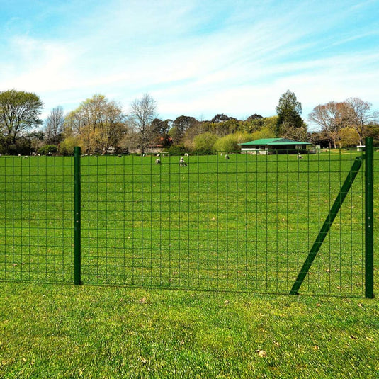 Vidaxl euro hek 10x1,7 m staal groen