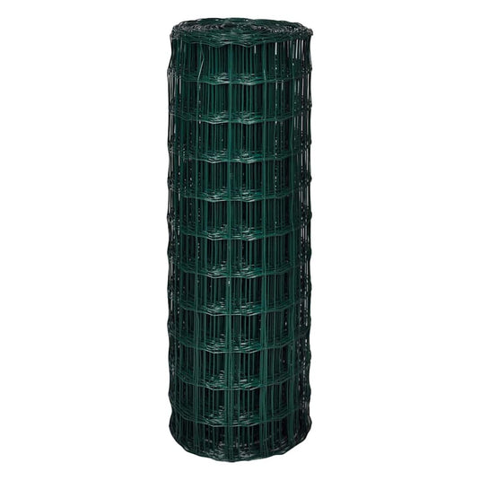 Vidaxl euro hek 10x1,7 m staal groen