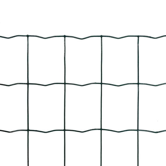 Vidaxl euro hek 25x1,7 m staal groen