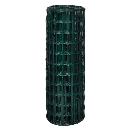 Vidaxl euro hek 25x1,7 m staal groen