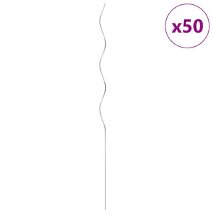 Vidaxl plantenstok spiraal 110 cm gegalvaniseerd staal 50 st